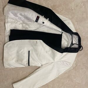 Elegant White and Black Men's Jacket